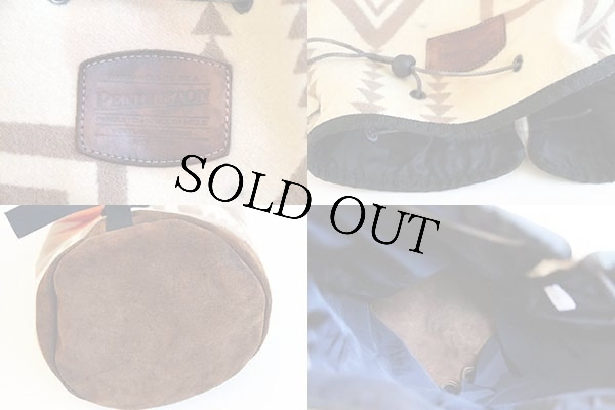 画像3: 90s PENDLETONペンドルトン チーフジョセフ ネイティブ柄 底革 ウール ブランケット ワンショルダーバッグ (3)