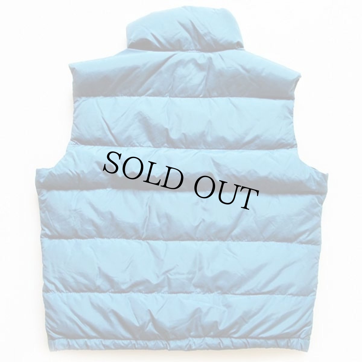 画像2: 80s USA製 THE NORTH FACEノースフェイス 茶タグ ナイロン ダウンベスト 青 M (2)