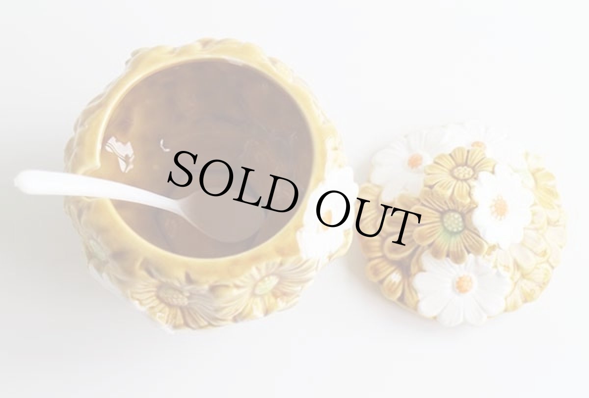 画像3: デッドストック★60s 日本製 FRED ROBERTS フラワー柄 セラミック ジャムジャー (3)