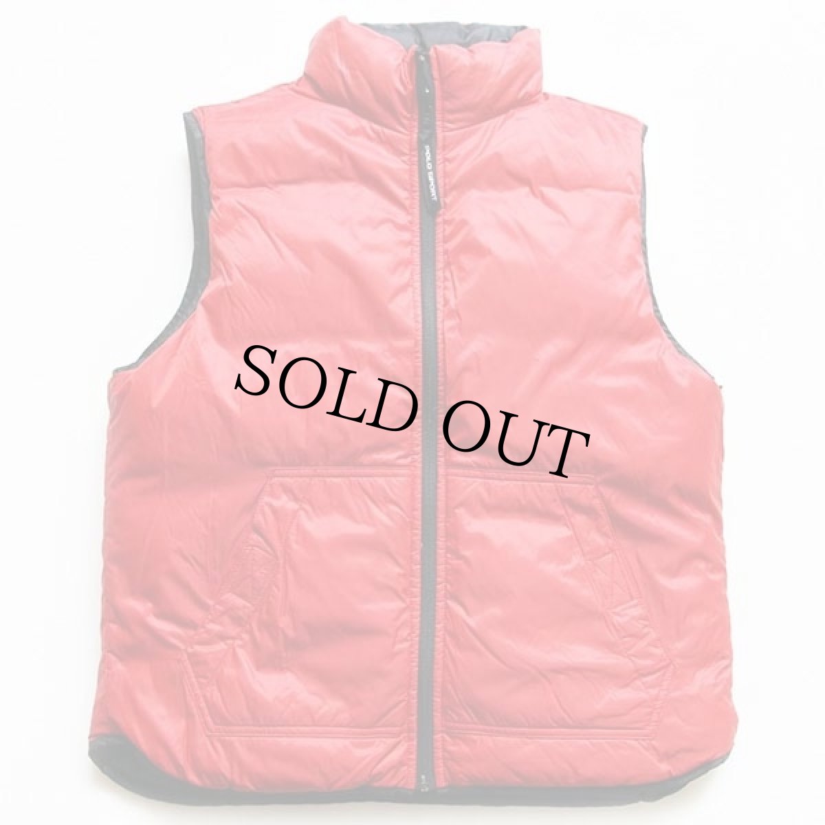 画像3: 90s POLO SPORTポロ スポーツ ラルフローレン リバーシブル ダウンベスト 黒×赤 S (3)