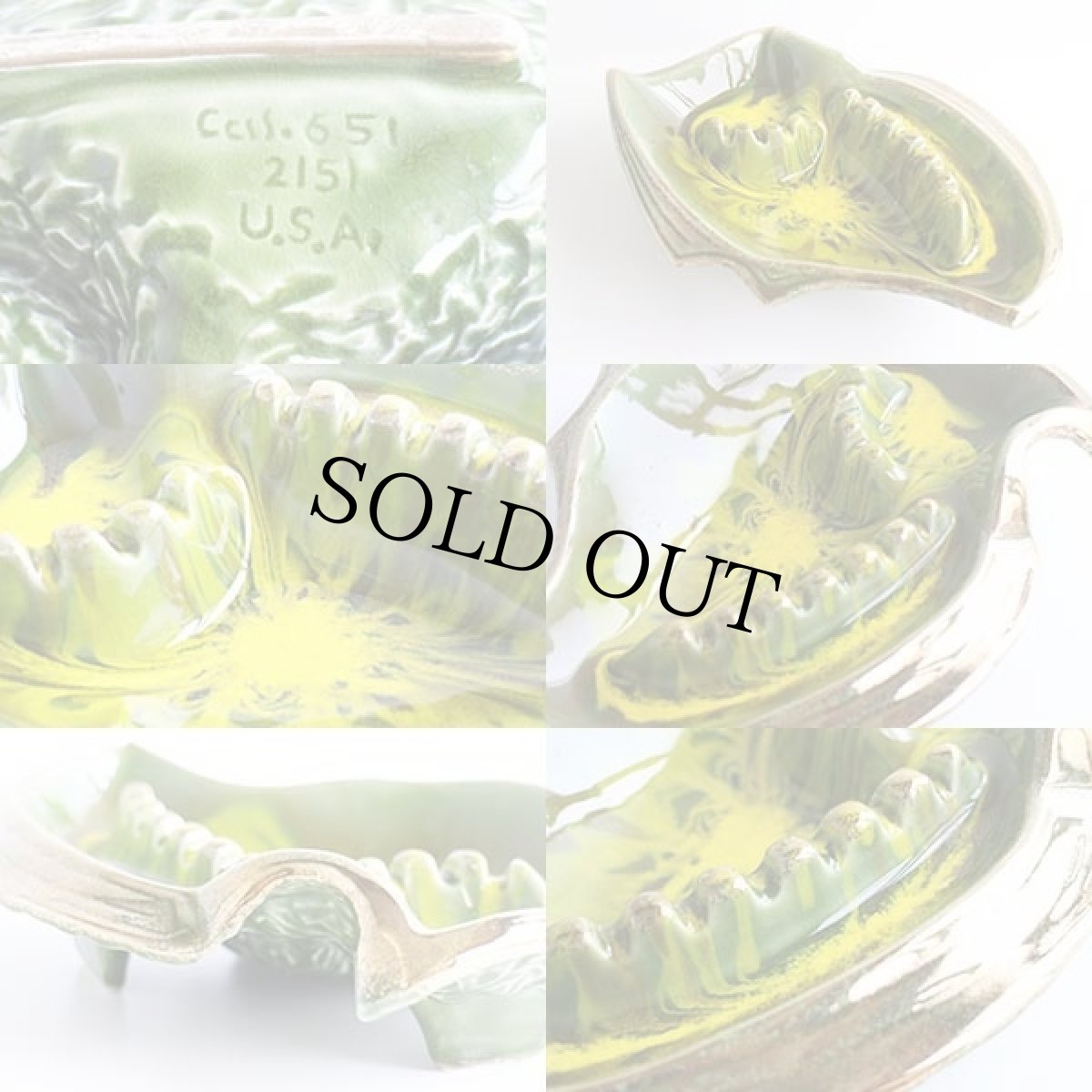 画像4: ビンテージ UNKNOWN セラミック アッシュトレイ★灰皿 (4)