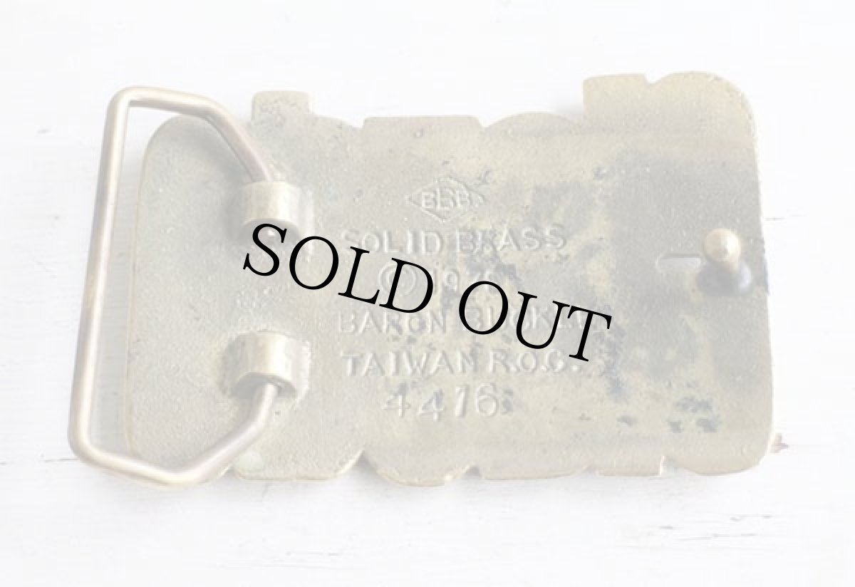 画像2: 70s Claude ネーム ブラス バックル (2)