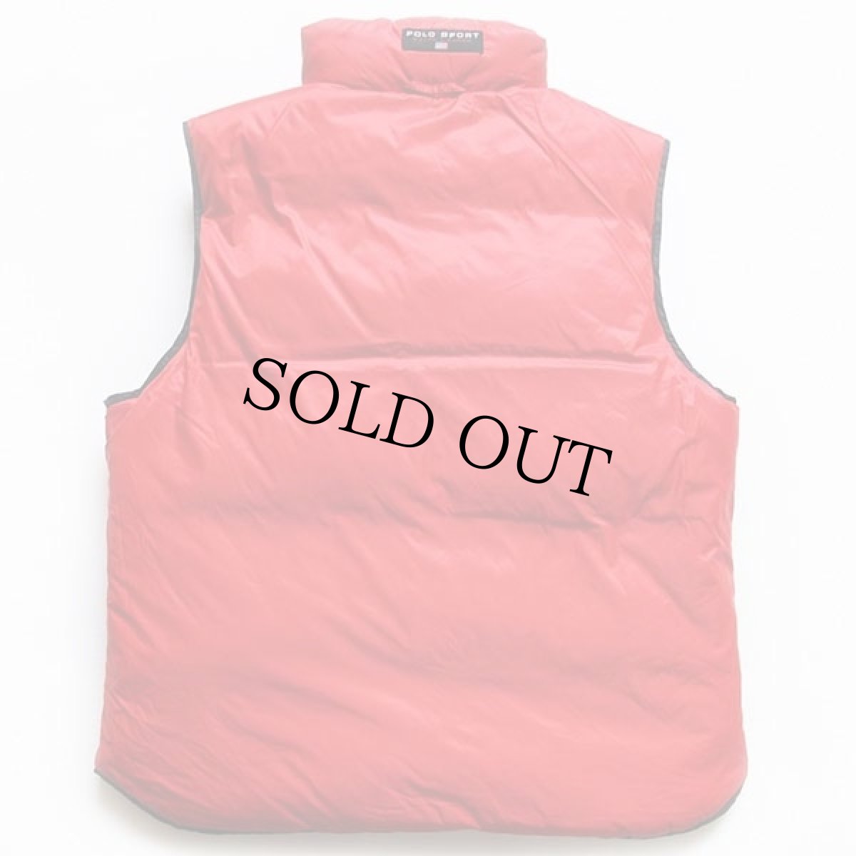 画像4: 90s POLO SPORTポロ スポーツ ラルフローレン リバーシブル ダウンベスト 黒×赤 S (4)