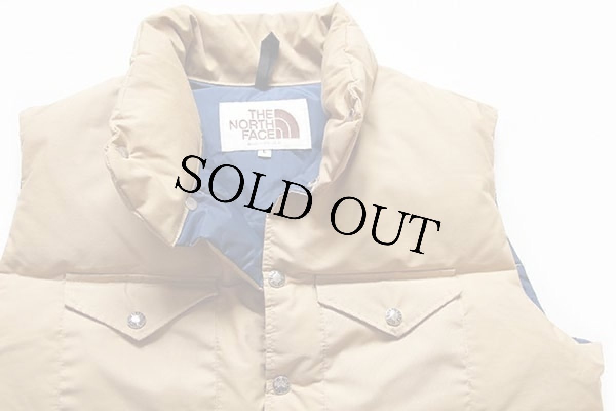 画像3: 80s USA製 THE NORTH FACEノースフェイス 茶タグ ダウンベスト タン L (3)