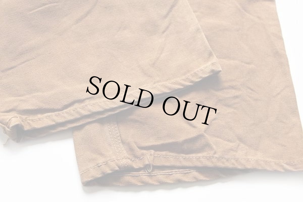 画像7: 70s carharttカーハート 山ポケ ダック地 ダブルニー オーバーオール 茶 w40 (7)