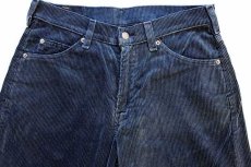 画像2: 90s USA製 Levi'sリーバイス 565 太畝 コーデュロイパンツ 紺 w30 L30 (2)