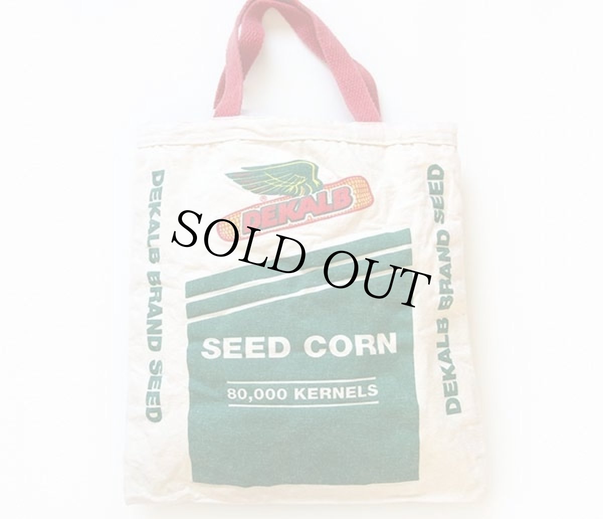 画像2: 80s USA製 FABRIKO DEKALB SEED CORN キャンバス バッグ 生成り (2)