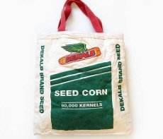 画像2: 80s USA製 FABRIKO DEKALB SEED CORN キャンバス バッグ 生成り (2)