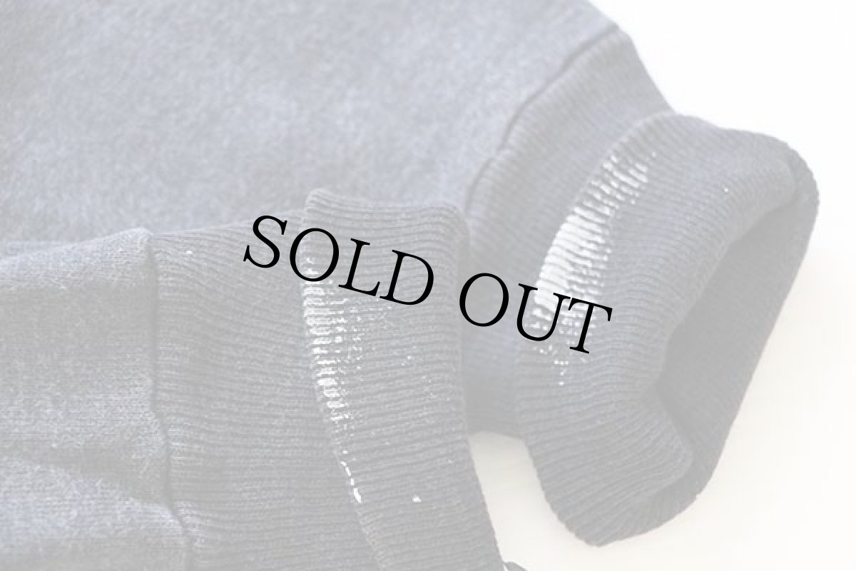 画像6: 60s UNKNOWN 無地 ツートン コットン スウェット 黒 フェード (6)