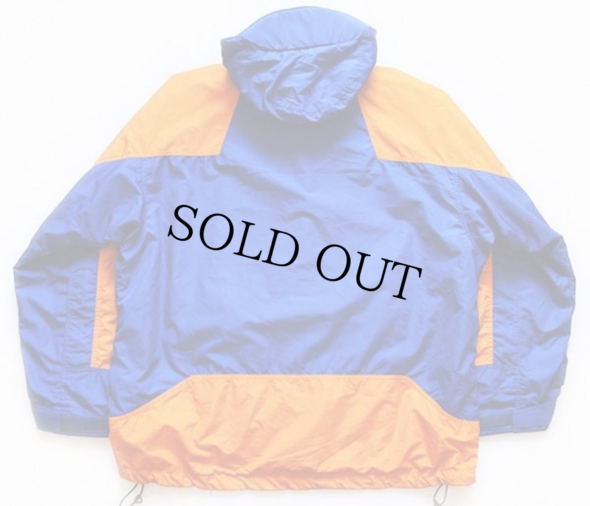 画像2: 90s Columbiaコロンビア ツートン 切り替え プルオーバー ナイロンパーカー 青×オレンジ L (2)