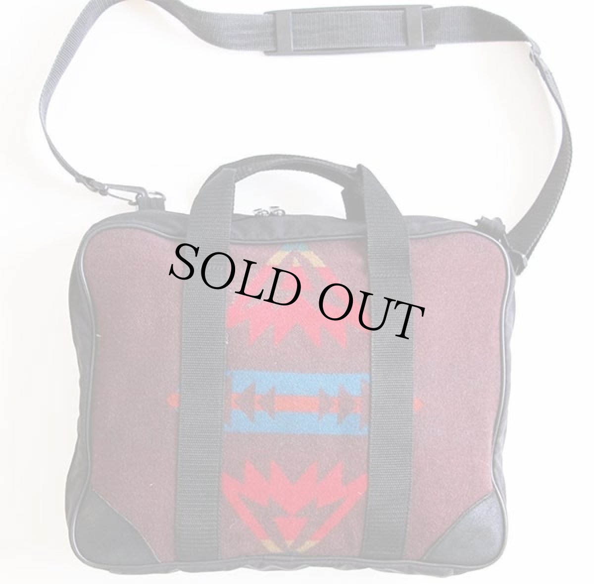 画像2: 80s USA製 PENDLETONペンドルトン ネイティブ柄 ウール ブランケット 2WAY ショルダーバッグ (2)