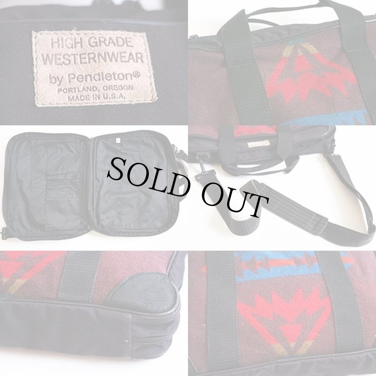 画像3: 80s USA製 PENDLETONペンドルトン ネイティブ柄 ウール ブランケット 2WAY ショルダーバッグ (3)