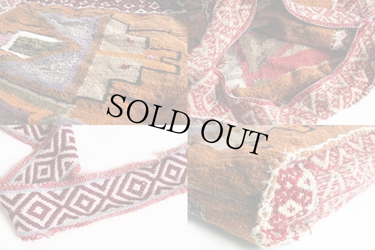 画像3: ハンドメイド フォークロア柄 ラグ ショルダーバッグ (3)