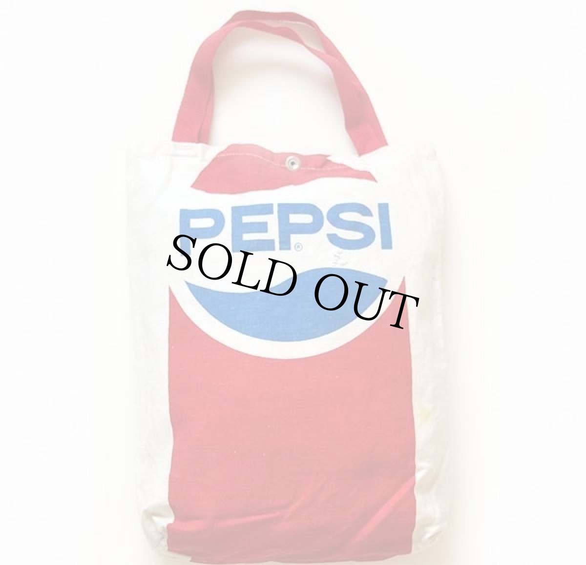 画像2: 80s PEPSI ペプシ コーラ 染み込みプリント キャンバス バッグ (2)