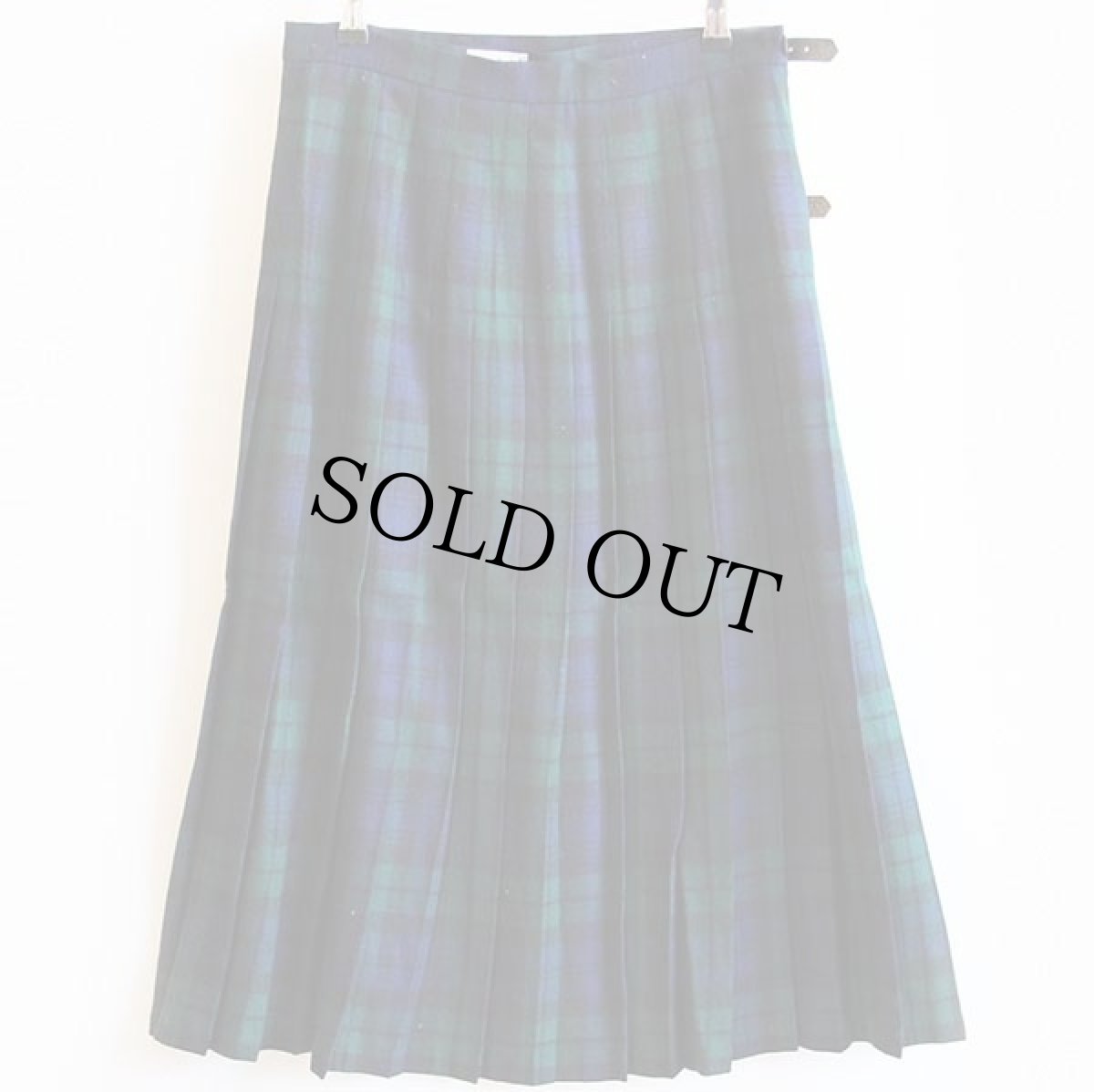 画像2: スコットランド製 Pringle ブラックウォッチ タータンチェック マキシ丈 ウール キルトスカート 16 (2)