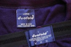 画像3: デッドストック★90s USA製 duofold アンダーシャツ&パンツ セット 紫 L (3)