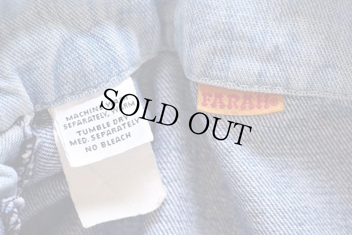 画像4: 70s FARAH クレイジー パネル切り替え デニム ブッシュジャケット (4)