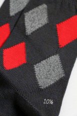 画像3: デッドストック★50s The Cambridge Sock ダイヤ柄 コットン ソックス 10.5★靴下 (3)