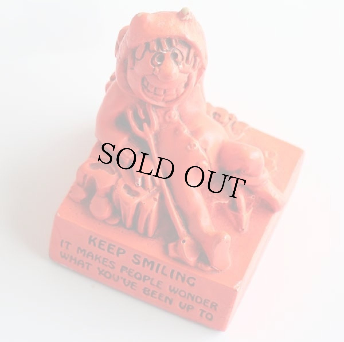 画像2: 60s USA製 KEEP SMILING レッドデビル メッセージドール (2)