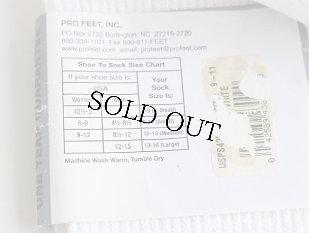 画像3: デッドストック★USA製 PRO FEET USPS CERTIFIED ライン入り ソックス 白 9-11★靴下 ポストマン (3)