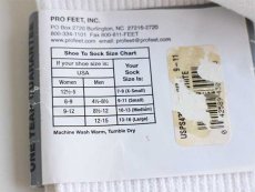 画像3: デッドストック★USA製 PRO FEET USPS CERTIFIED ライン入り ソックス 白 9-11★靴下 (3)