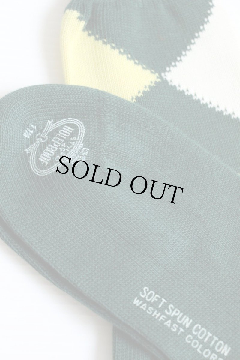 画像3: デッドストック★50s HOLEPROOF アーガイル柄 コットン ソックス 緑 11.5★靴下 (3)