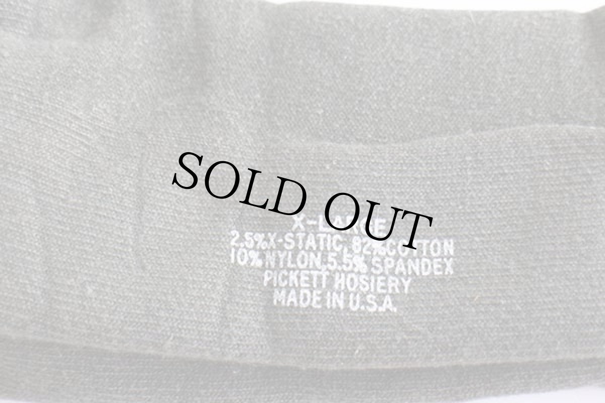 画像3: デッドストック★USA製 米軍 無地 ハイソックス オリーブ XL★靴下 (3)