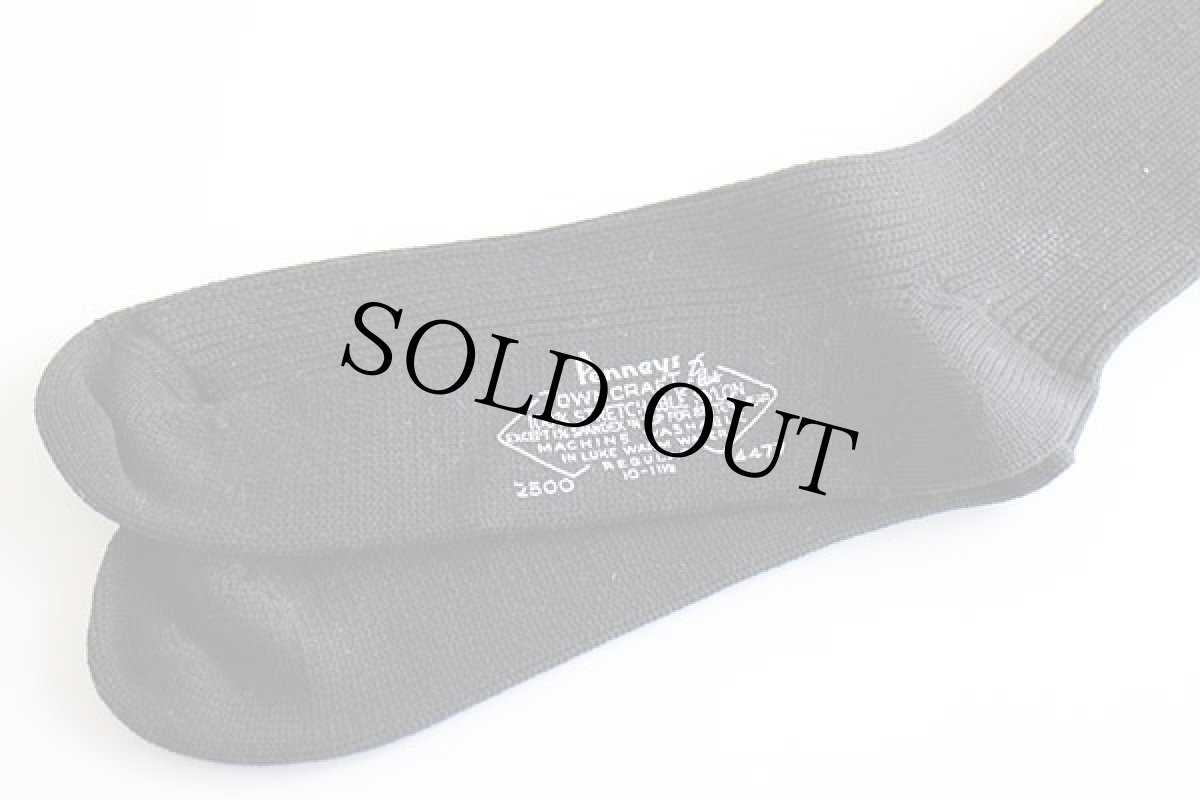 画像3: デッドストック★60s Penneys TOWNCRAFT Plus 無地 ストレッチ ナイロン ソックス 黒 10-11 1/2★靴下 (3)