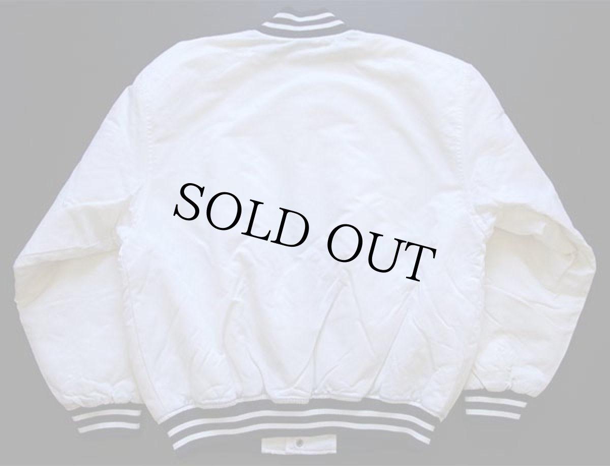 画像2: 90s Majestic MLB New York Yankees ニューヨーク ヤンキース ナイロンスタジャン 白 M (2)