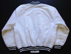 画像2: 90s Majestic MLB New York Yankees ニューヨーク ヤンキース ナイロンスタジャン 白 M (2)