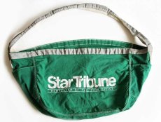 画像1: ビンテージ StarTribune キャンバス ニュースペーパーバッグ 緑 (1)