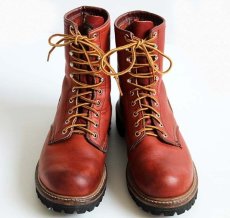 画像3: 90s USA製 REDWINGレッドウイング 899 半円犬タグ アイリッシュセッター ブーツ 赤茶 7.5D (3)