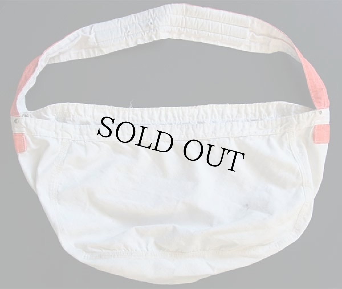 画像2: ビンテージ 無地 キャンバス ニュースペーパーバッグ 生成り (2)