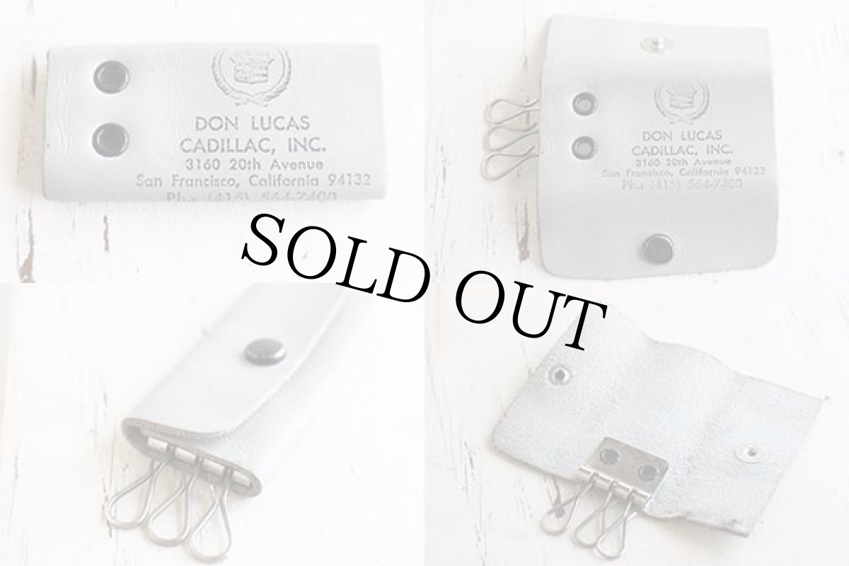 画像4: DON LUCAS CADILLAC キャデラック レザー キーケース グレー (4)