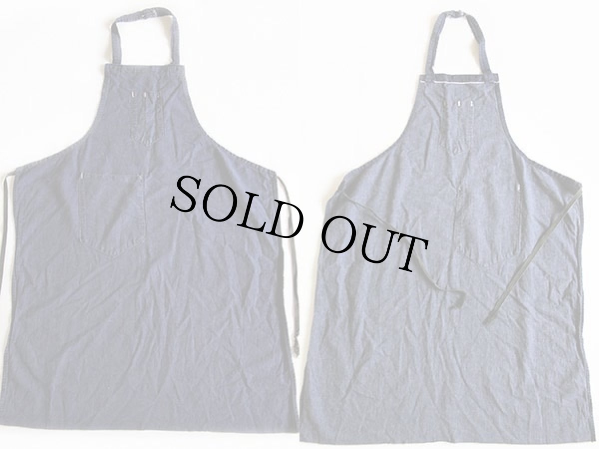 画像2: ビンテージ 耳付き インディゴ デニム ワークエプロン★B (2)