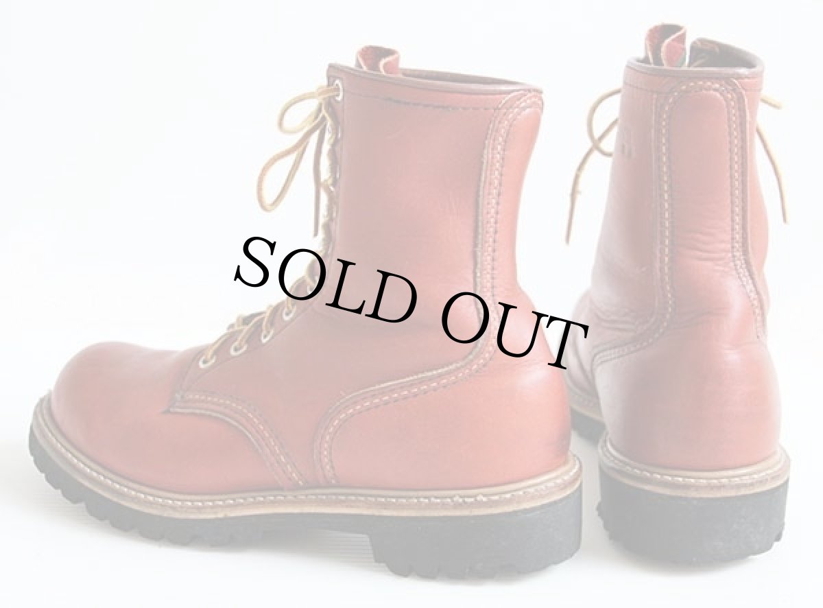 画像2: 90s USA製 REDWINGレッドウイング 899 半円犬タグ アイリッシュセッター ブーツ 赤茶 7.5D (2)