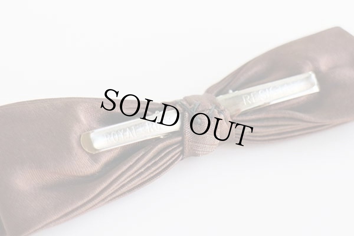 画像2: ビンテージ 刺繍入り クリップ式 蝶ネクタイ★C (2)