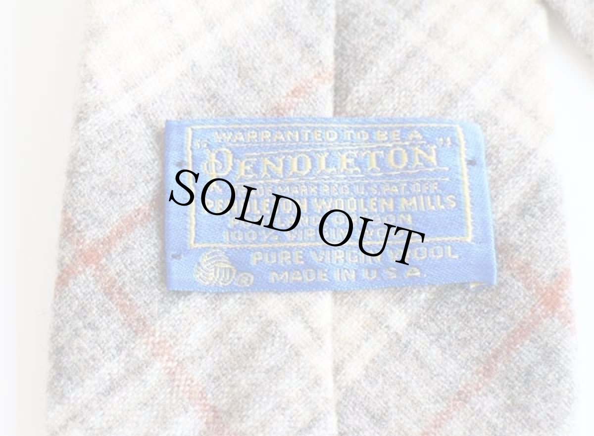 画像3: 70s USA製 PENDLETONペンドルトン タータンチェック ウール ネクタイ (3)