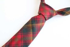 画像1: Forsyth MAPLE LEAF TARTAN タータンチェック ネクタイ (1)