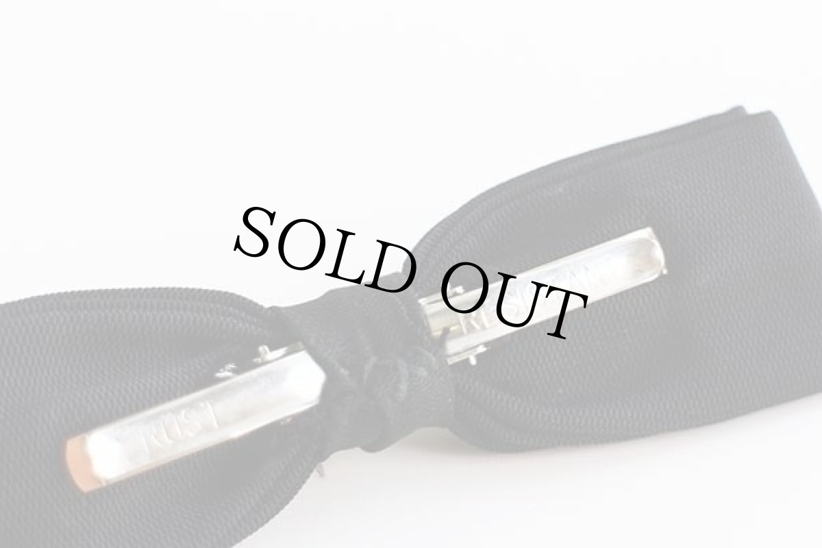 画像2: ビンテージ 無地 クリップ式 蝶ネクタイ 黒★S (2)