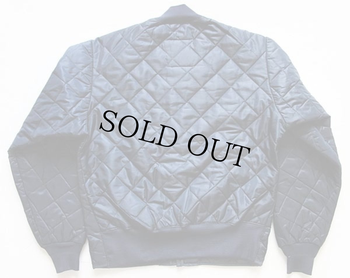 画像2: 80s USA製 HORACE SMALL ナイロン キルティングジャケット 紺 M-L (2)