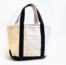 画像1: USA製 L.L.Bean BOAT AND TOTE キャンバス トートバッグ 黒 S★スモール (1)