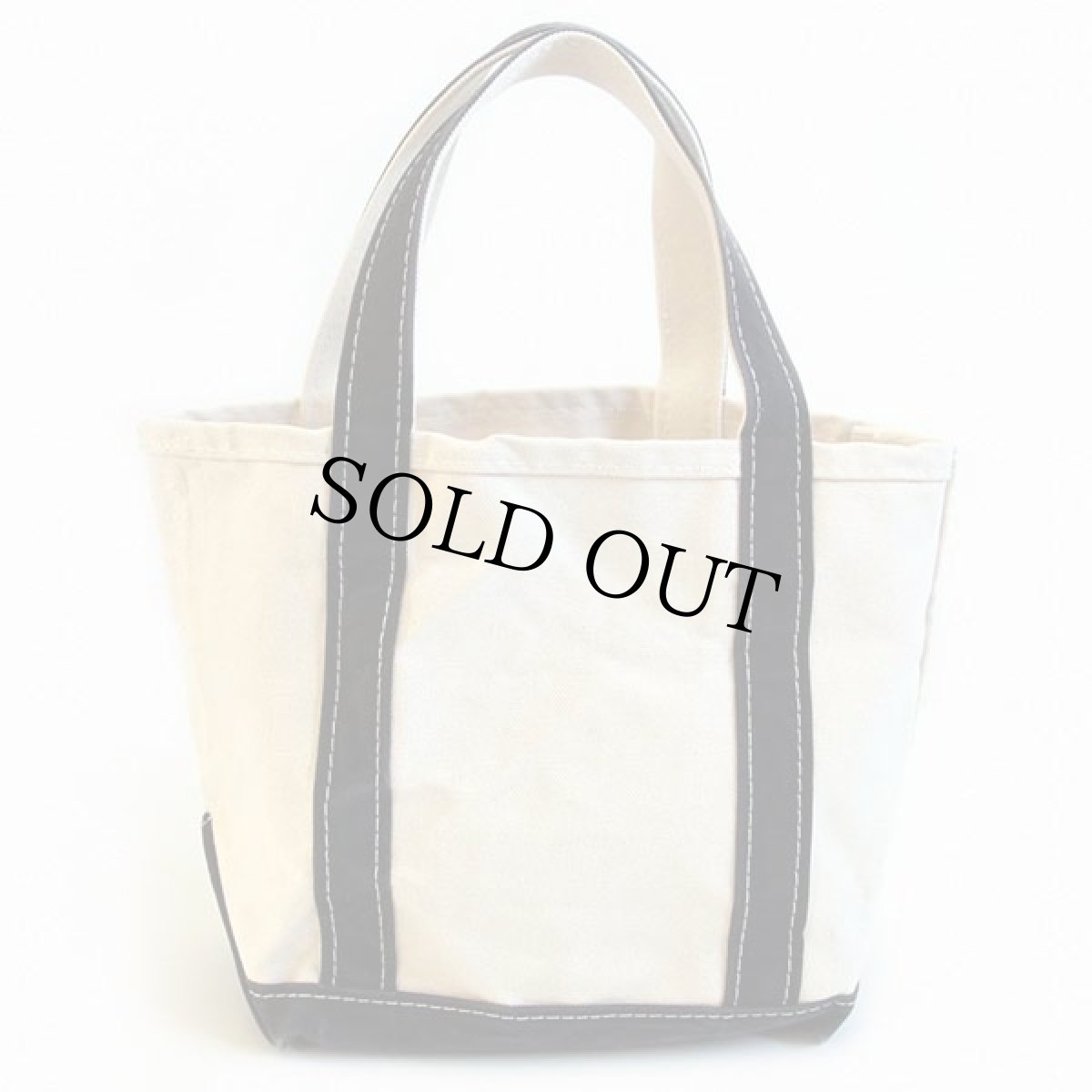 画像2: USA製 L.L.Bean BOAT AND TOTE キャンバス トートバッグ 黒 S★スモール (2)