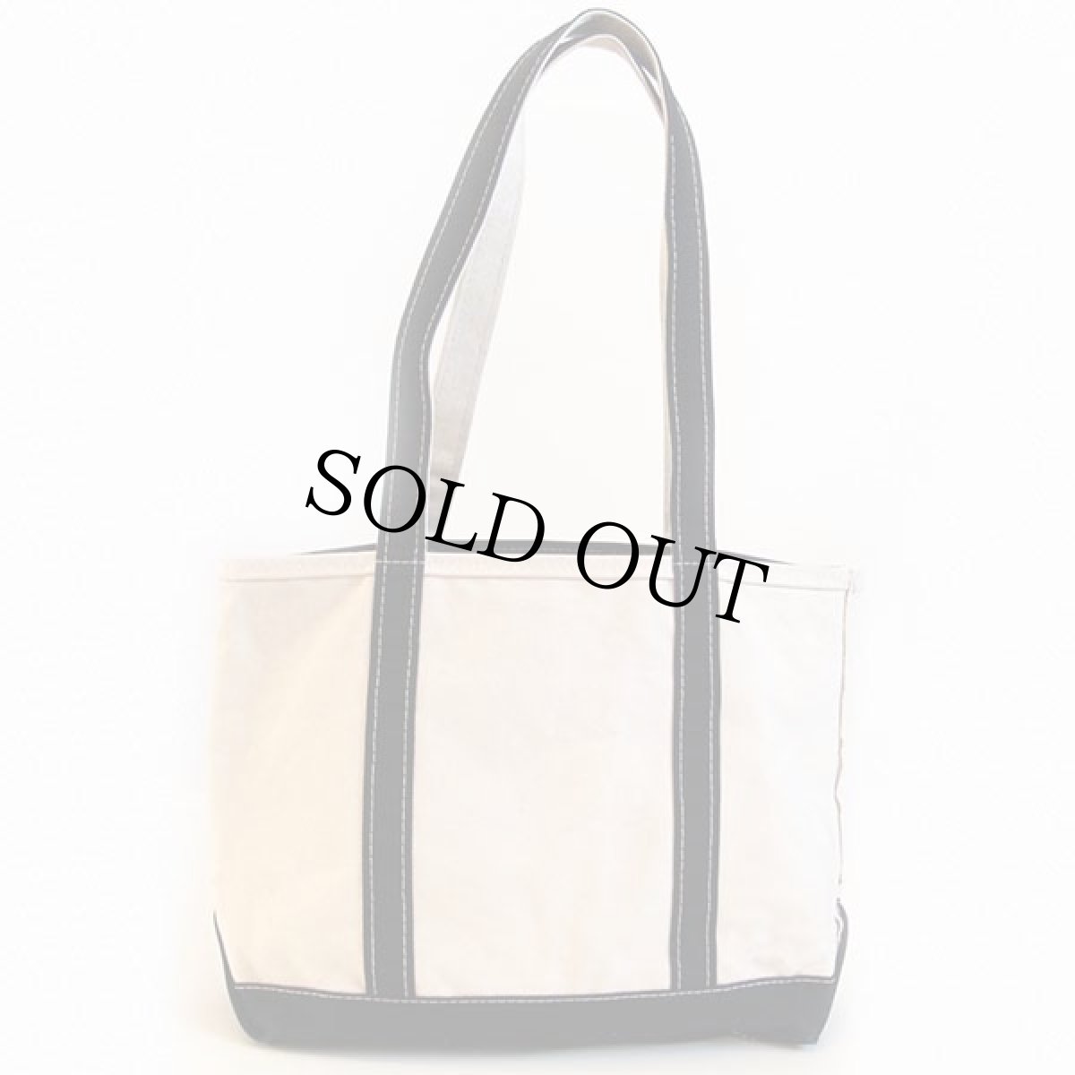 画像2: USA製 L.L.Bean BOAT AND TOTE ロングハンドル キャンバス トートバッグ ジップトップ 黒 M★ミディアム (2)