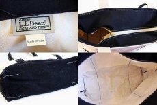 画像3: USA製 L.L.Bean BOAT AND TOTE ロングハンドル キャンバス トートバッグ ジップトップ 黒 M★ミディアム (3)