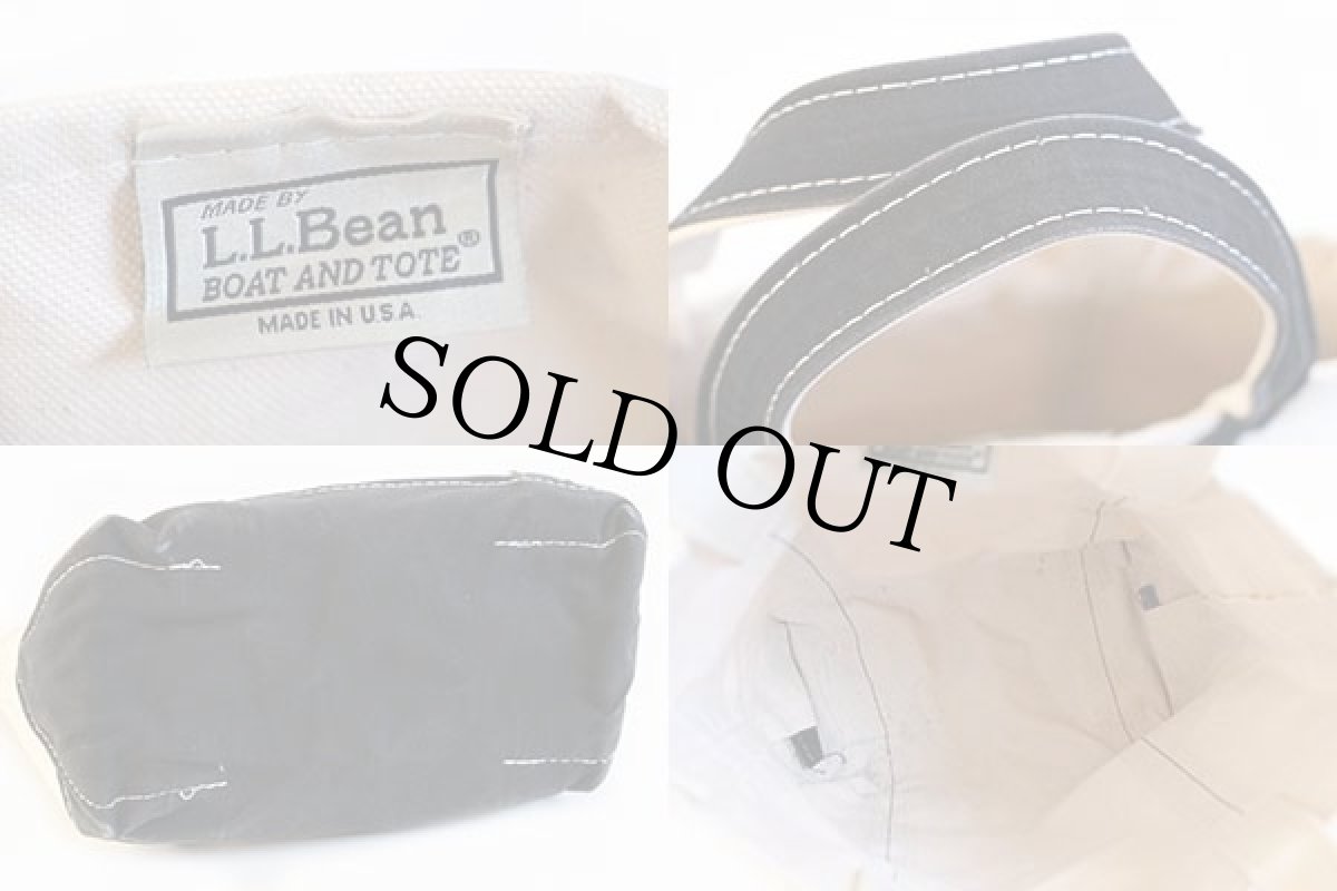 画像3: USA製 L.L.Bean BOAT AND TOTE キャンバス トートバッグ 黒 S★スモール (3)