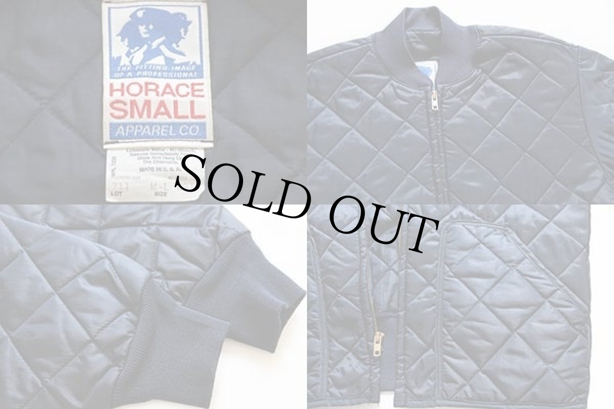 画像3: 80s USA製 HORACE SMALL ナイロン キルティングジャケット 紺 M-L (3)