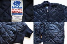 画像3: 80s USA製 HORACE SMALL ナイロン キルティングジャケット 紺 M-L (3)