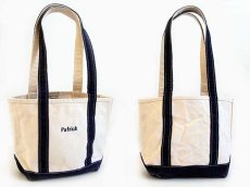 画像2: USA製 L.L.Bean BOAT AND TOTE Patrick刺繍 ロングハンドル キャンバス トートバッグ 紺 S★スモール (2)