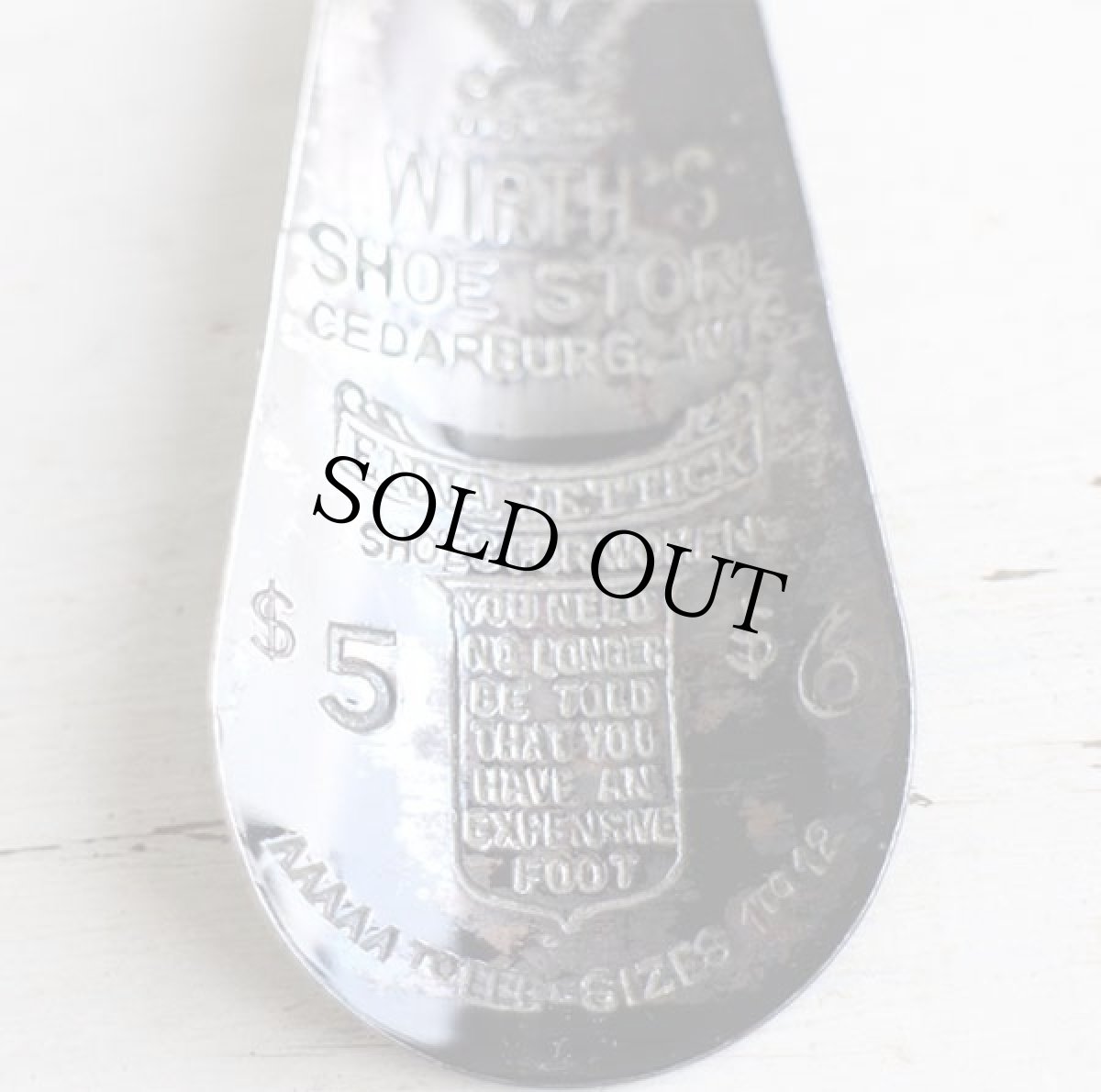 画像3: ビンテージ NRA WIRTH'S SHOE STORE 黒ラッカー シューホーン (3)